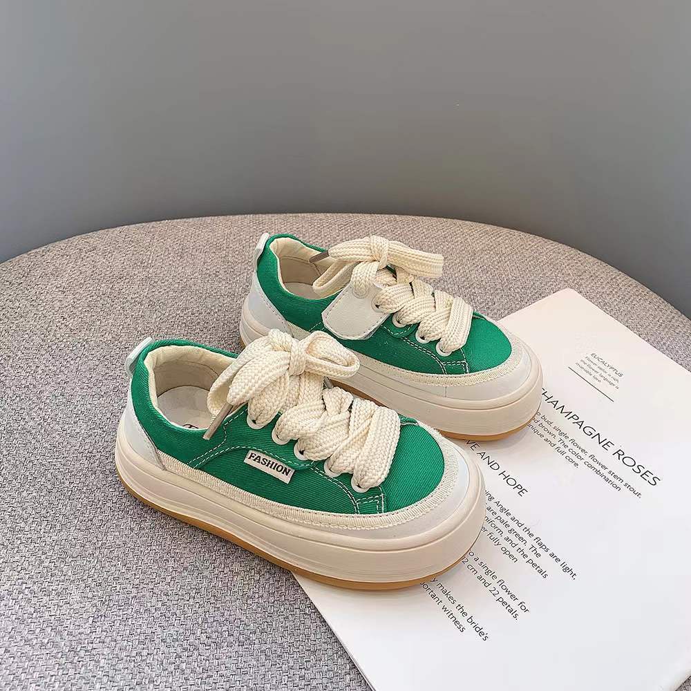Giày Sneaker Đế Mềm Quai Dán Thoải Mái Phong Cách Hàn Quốc Cho Bé