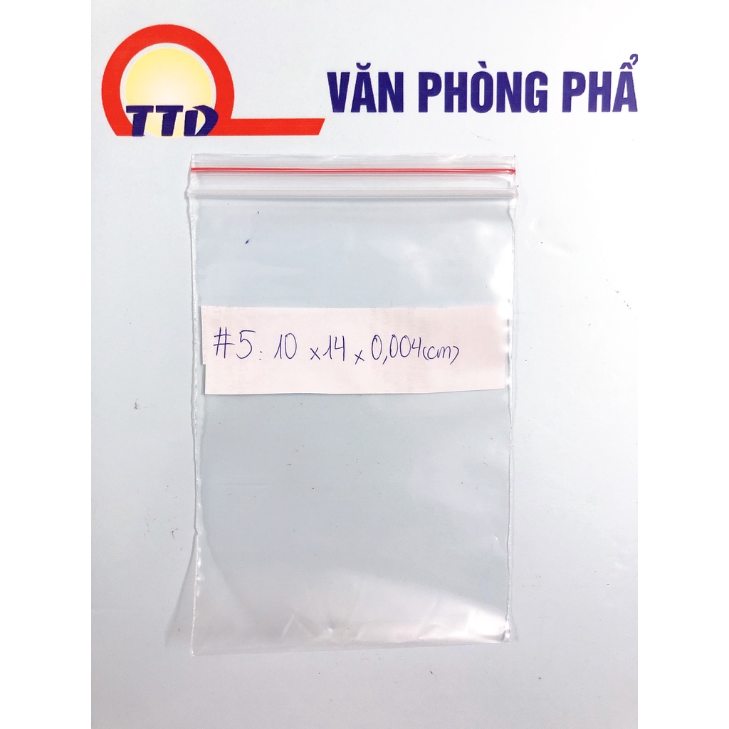 500G Túi Zipper, Túi Miết Trong Suốt Từ Số 00 - Số 12_Loại Dày Đẹp