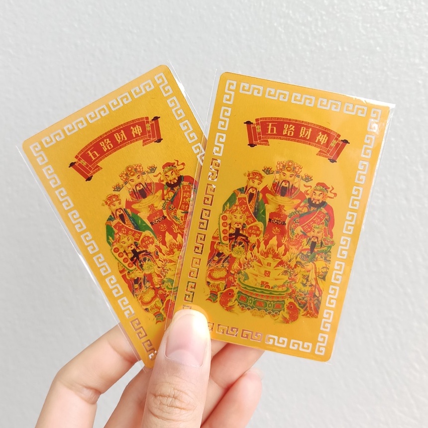 Linh phù kim bài ngũ lộ tài lộc - chiêu tài hút lộc, đã gia trì may mắn bình an dùng để ví ốp điện thoại