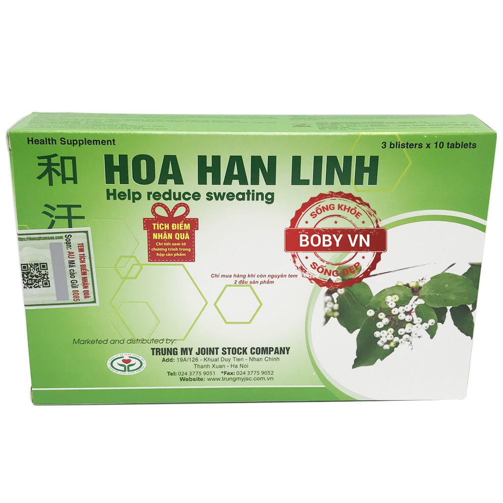 Hòa Hãn Linh hỗ trợ làm giảm chứng ra nhiều mồ hôi