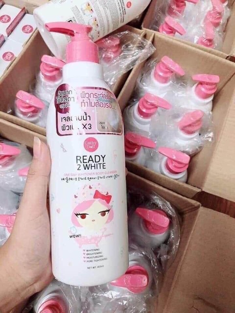 SỮA TẮM TRẮNG DA READY 2 WHITE CATHY DOLL THÁI LAN TEM HỒNG CHÍNH HÃNG