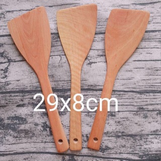 Xẻng xào gỗ nhãn màu nâu xuất khẩu 3 loại