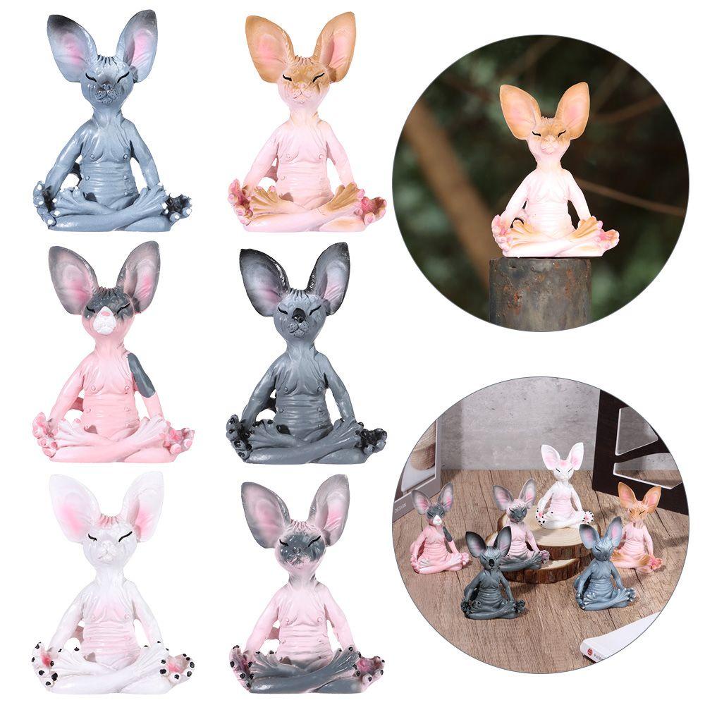 SUSANS Mô Hình Chú Mèo Bằng Đá Dùng Trang Trí Tiểu Cảnh Độc Đáo