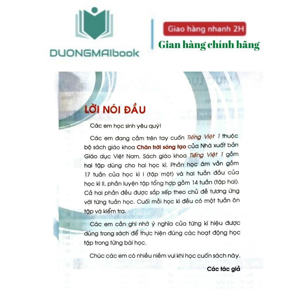 Sách giáo khoa Tiếng Việt 1 - Chân trời sáng tạo