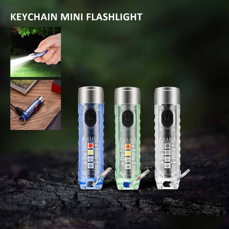 Đèn Pin Móc Khóa Mini LED YSD11 Chống Nước Cắm Trại Siêu Sáng 500 Lumens
