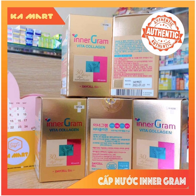 Viên Uống trắng da cấp nước inner gram vita collagen daycell | BigBuy360 - bigbuy360.vn