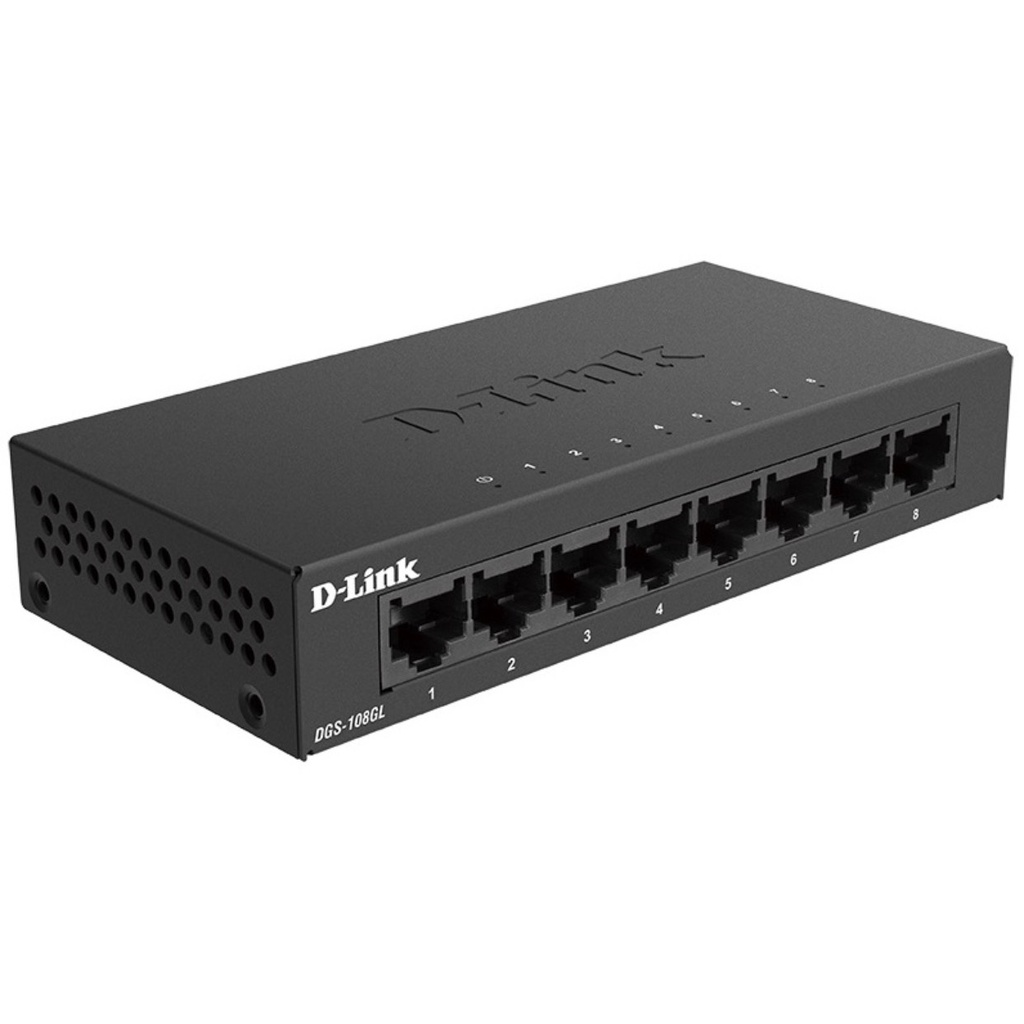 Bộ chia mạng Switch 8 cổng D-Link DGS-108GL (SẮT)- Hàng chính hãng