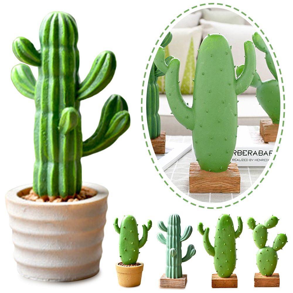 Mô Hình Cây Xương Rồng Bằng Nhựa Resin Trang Trí Bàn Làm Việc