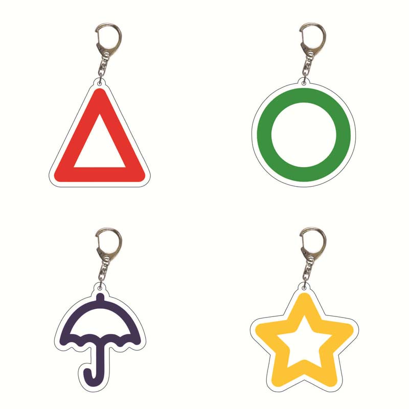 Móc Khóa Hình Mặt Nạ Đỏ Hoạt Hình Bằng Acrylic Dùng Để Hóa Trang Nhân Vật Six TV Series Lee Jung Jae