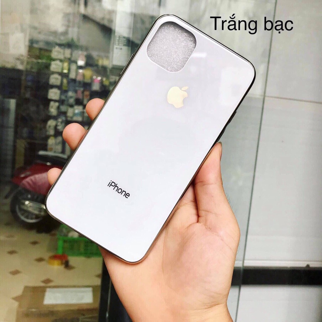 [Xả Hàng] ỐP LƯNG KÍNH IPHONE - Ốp viền dẻo cùng màu Iphone 11 Pro Max xs max X XS xr 8plus 7plus 8 7 6 6plus