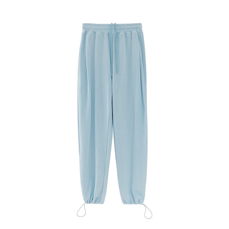 Quần dài ống rộng lưng cao phối dây rút thời trang dành cho nữ