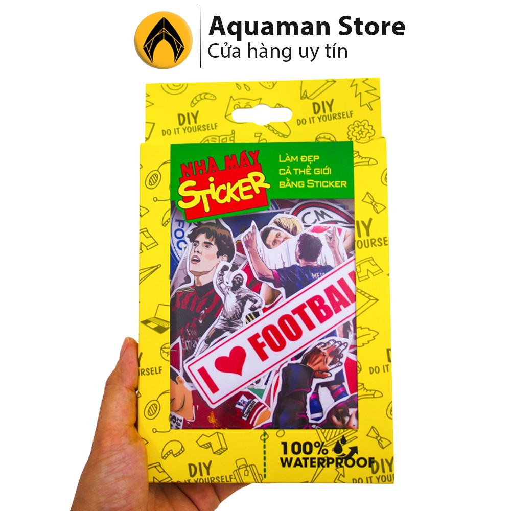 Set 100 Sticker hình dán bóng đá | hàng thương hiệu