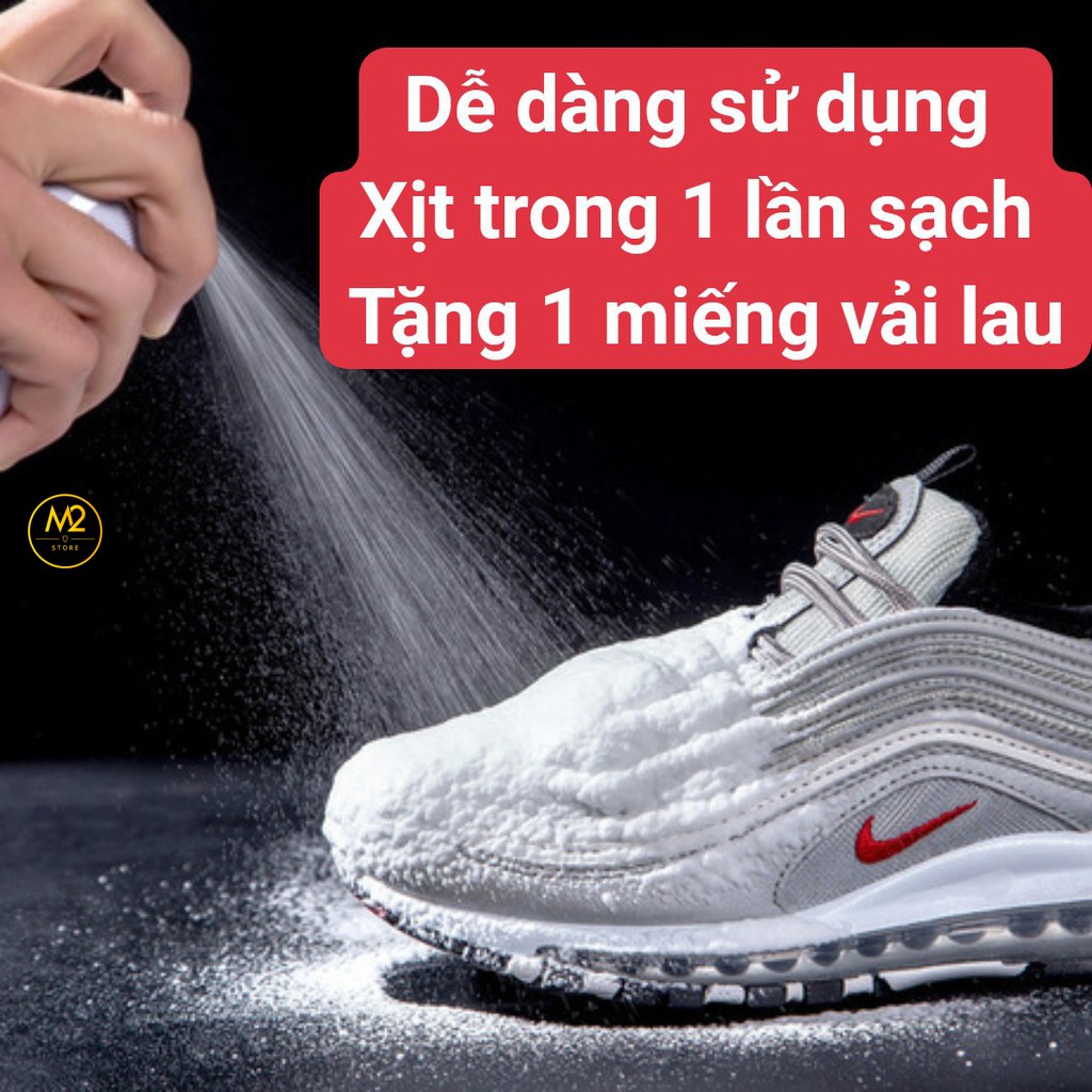 Chai xịt vệ sinh giày snoker tạo bọt sneaker 300ml đập tan mọi vết bẩn (VSG12)