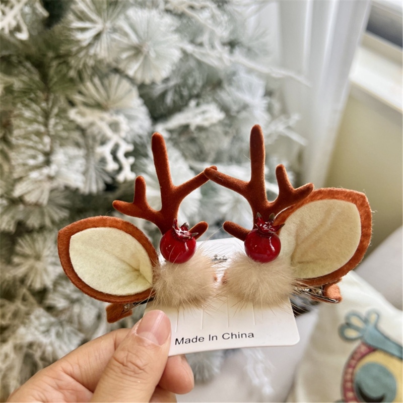 Kẹp Tóc Hình Sừng Tuần Lộc Giáng Sinh