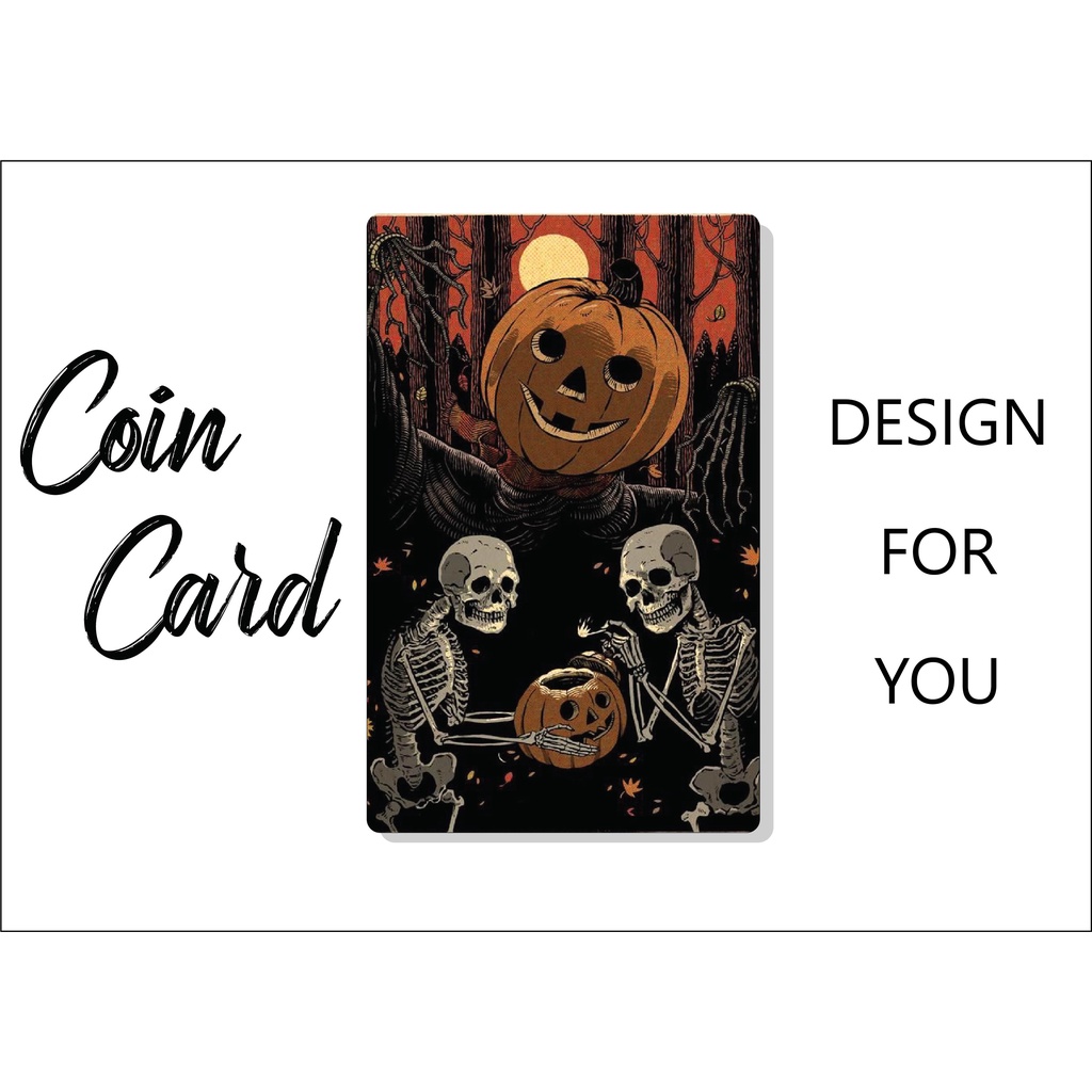 HALLOWEEN (️Miếng dán trang trí thẻ Ngân Hàng - ATM - Thẻ chung cư - Decal) Tự thiết kế COINCARD