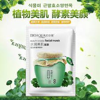 Combo 10 miếng mặt nạ rau má BIOAQUA (nấm rơm shop)