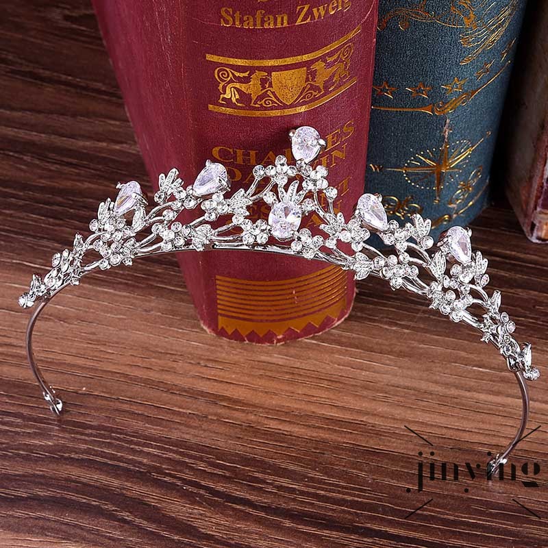 GETNOIVAS Vương miện tinh thể pha lê kiểu dáng sang trọng dùng trang trí tiệc cưới