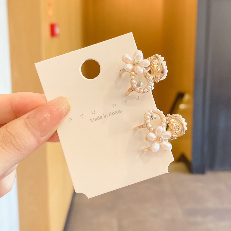 Kẹp Tóc Nhỏ Đính Ngọc Trai Tinh Xảo Phong Cách Hàn Quốc Mới Cho Nữ