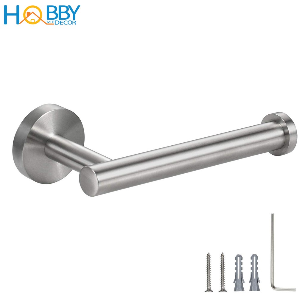 Móc treo cuộn giấy vệ sinh Inox 304 không rỉ sét gắn tường - loại khoan tường - HOBBY G7