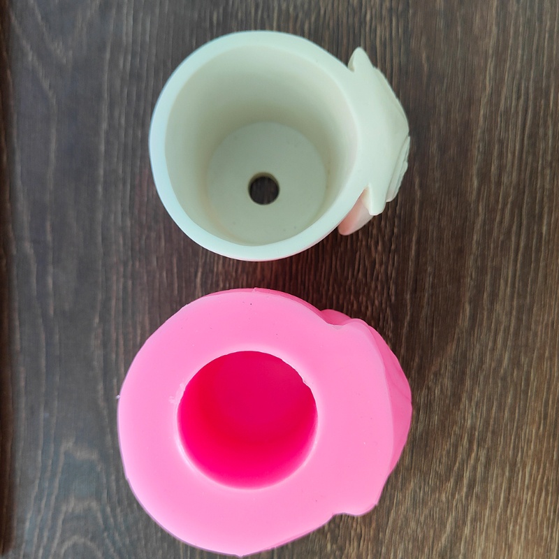 Khuôn Silicon Làm Chậu Cây Sen Đá Hình Chim Cú Hình Học Dễ Thương