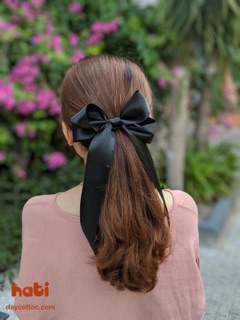 Dây buộc tóc nơ to dày