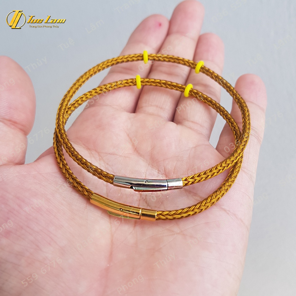 Dây Cáp Khóa Bấm Siêu Bền Đẹp - Màu Đỏ/Hồng/Tím/Vàng - Dây 3mm Phù Hợp mix charm, phụ kiện, vòng Tay - Tuệ Lâm