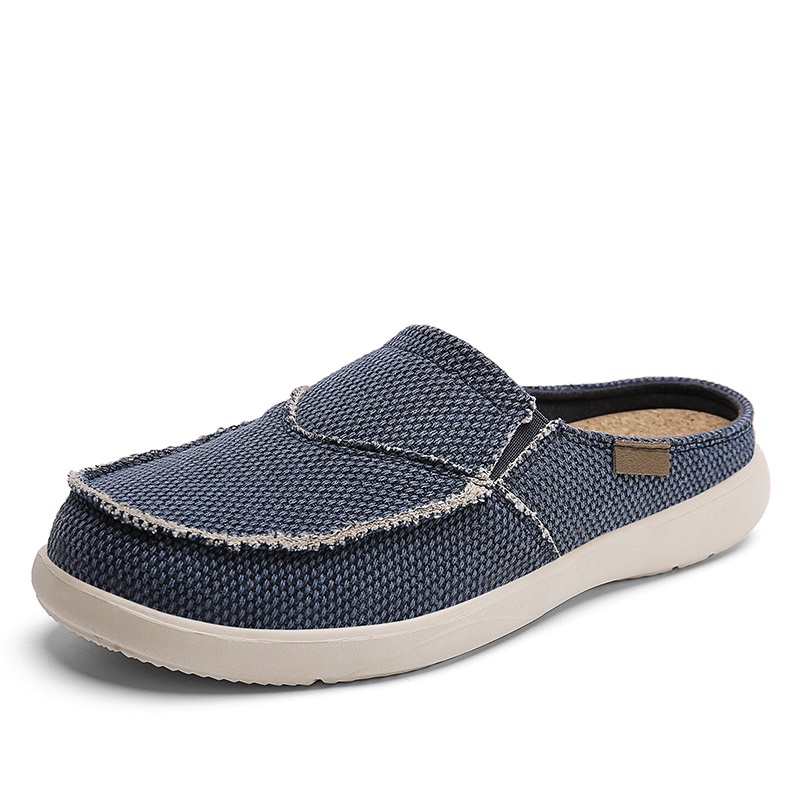Giày lười 221 bằng vải canvas siêu nhẹ size 39-47 thời trang xuân hè dành cho nam