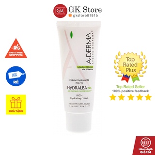 Kem Dưỡng Cấp Nước 24h Cho Da Hỗn Hợp, Da Dầu - A-Derma Crème Hydratante Légère 24h Hydralba