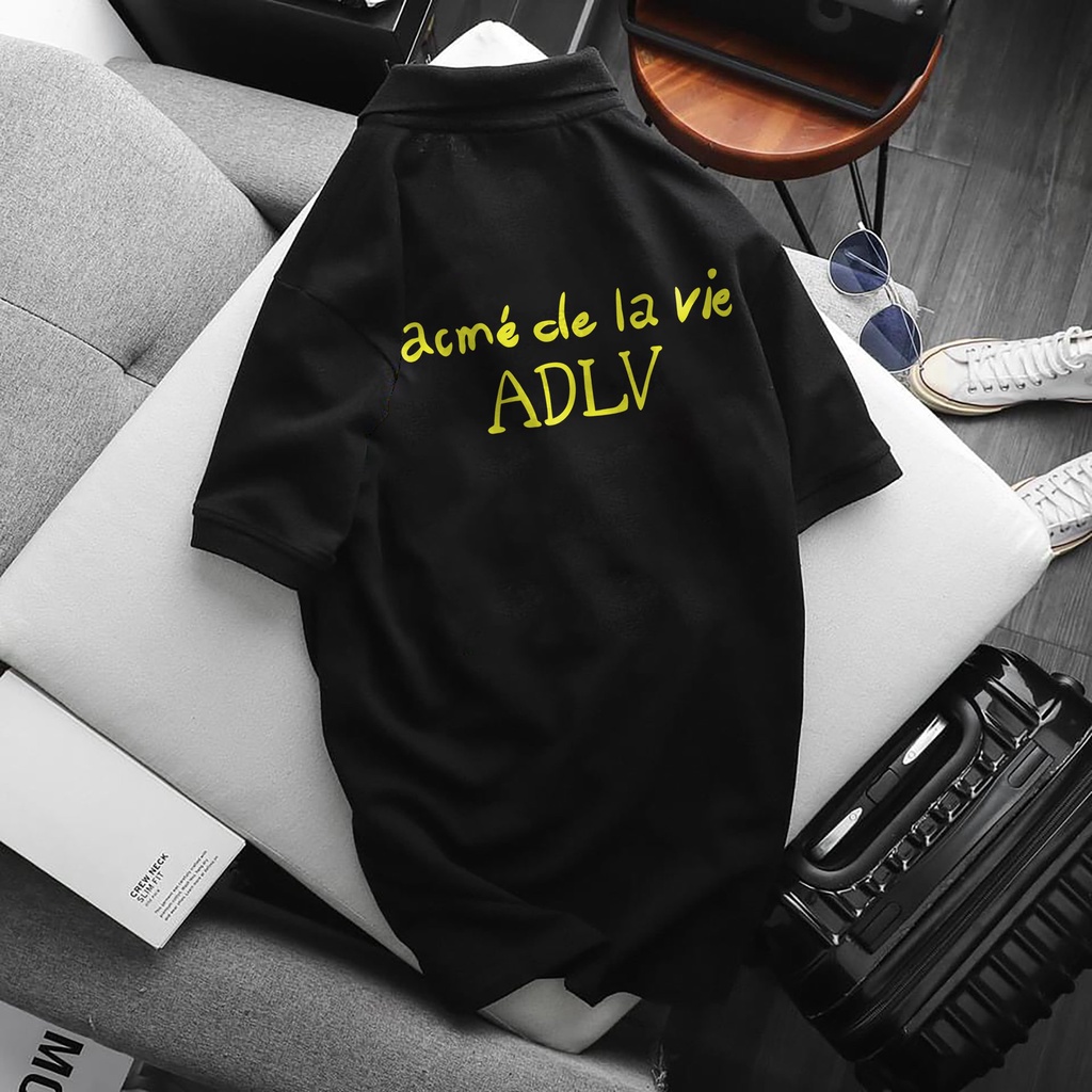 Áo Polo ADLV, Full Size Nam Nữ, áo thun có cổ trắng, đen, cổ trụ Unisex chất Thun Cá Sấu Poly Thái KKimshop