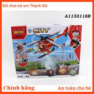Bộ lego ghép hình đội cứu hỏa trên không [W084542]
