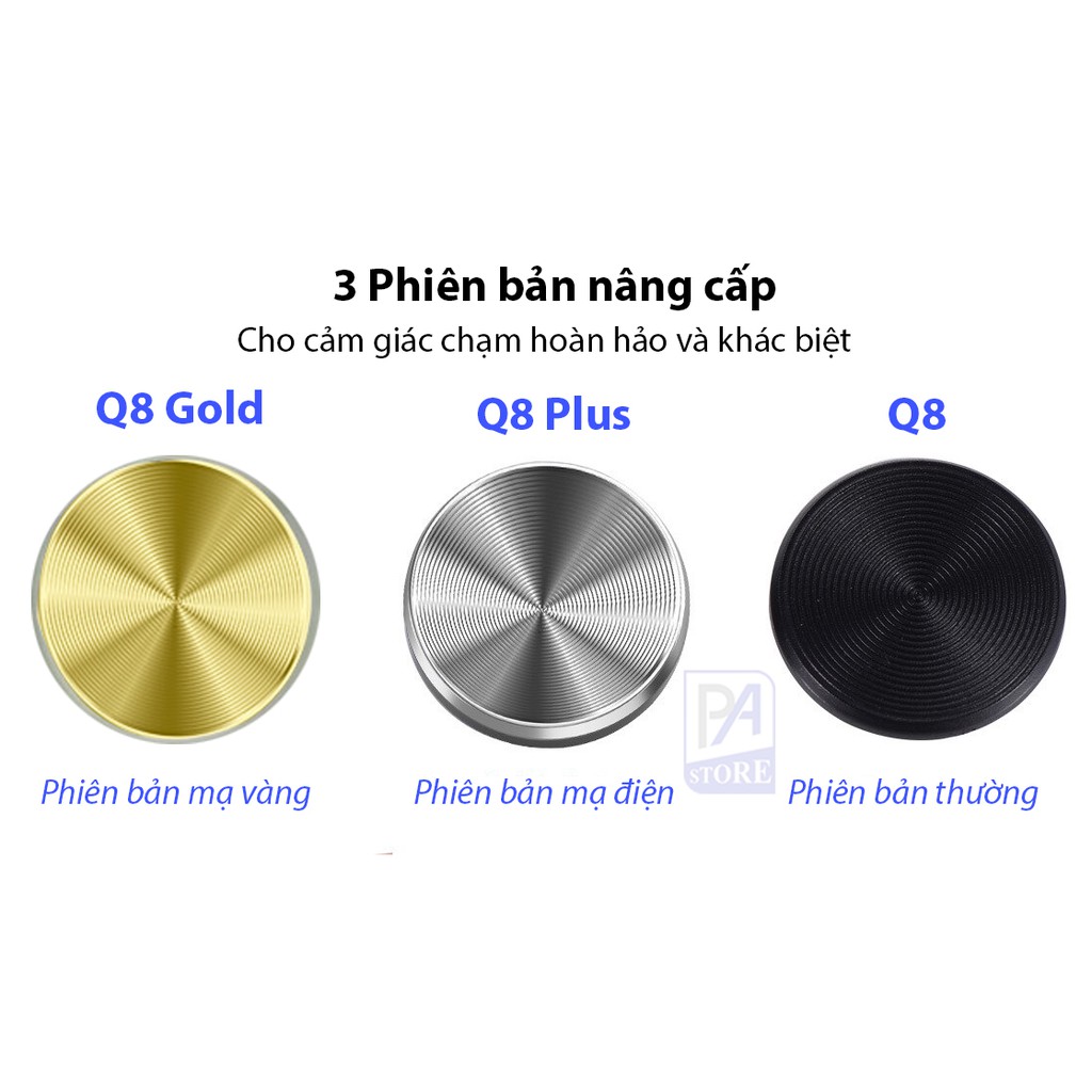 Nút Bấm Chơi Game Mobile PUBG, Liên Quân - Joystick Q8 Gold, Q8 Plus, Q8 Đế Bám Siêu Dính, Di Chuyển Mượt Mà