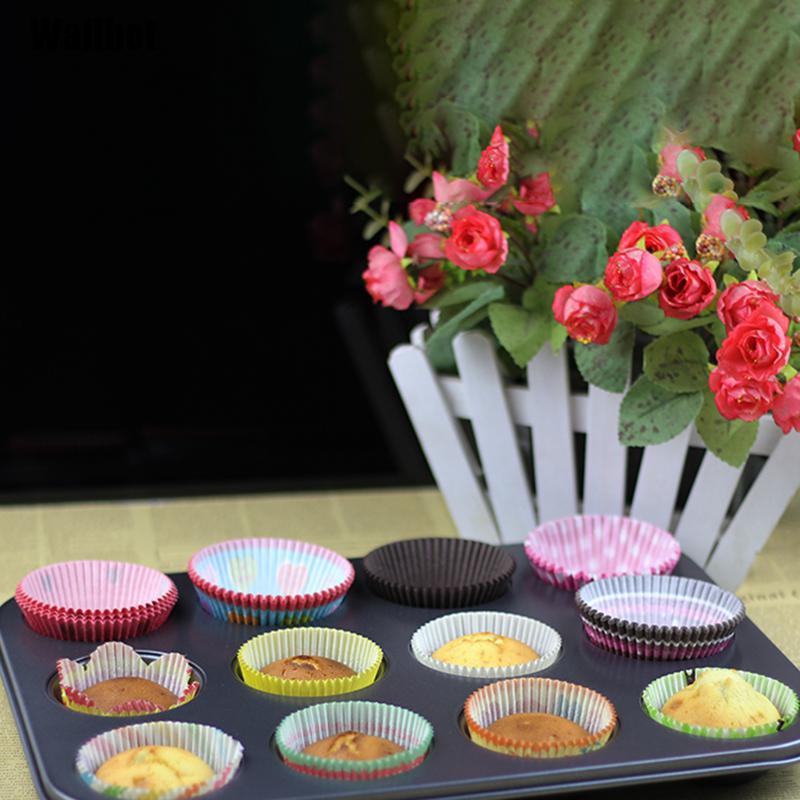 Set 100 Cốc Giấy Làm Bánh Cupcake Phong Cách Giáng Sinh Đáng Yêu