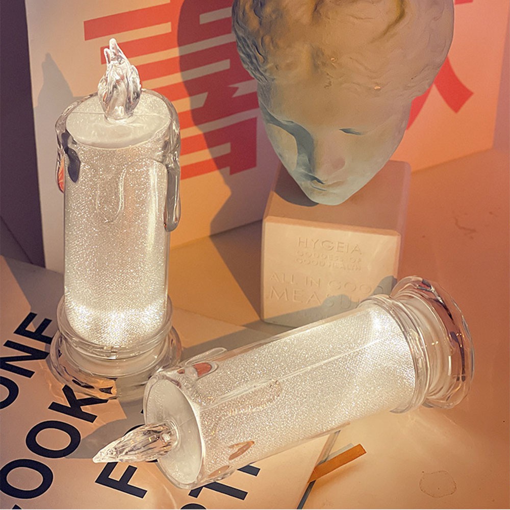 Đèn LED acrylic hình nến dùng cho trang trí tiệc