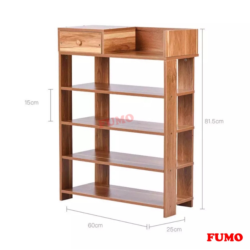 Kệ giày gỗ đựng giày dép 5 tầng có ngăn kéo chất lượng cao giá rẻ FUMO HH012