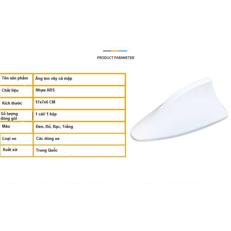 Ăng ten vây cá mập chất liệu nhựa siêu bền dành cho ô tô trang trí xe hơi và tạo điểm nhấn