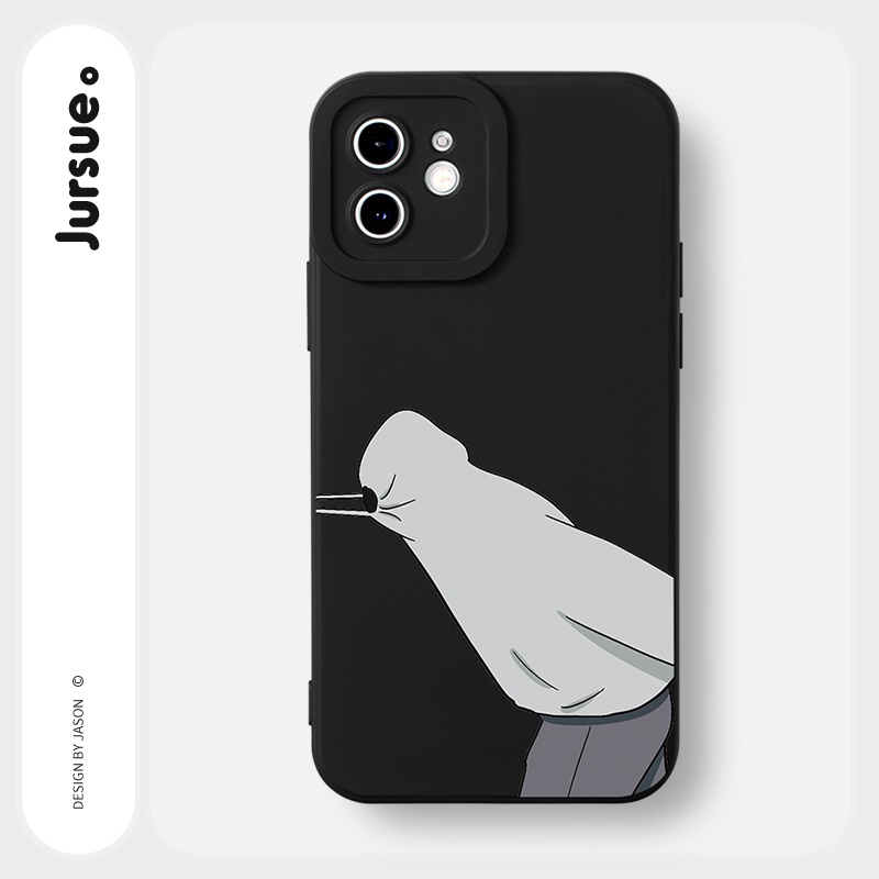 Ốp lưng JURSUE hoạt hình cặp đôi dễ thương đẹp cho iPhone 13 12 11 Pro Max SE 2020 X XR XS 8 7 ip 6S 6 Plus Y1861