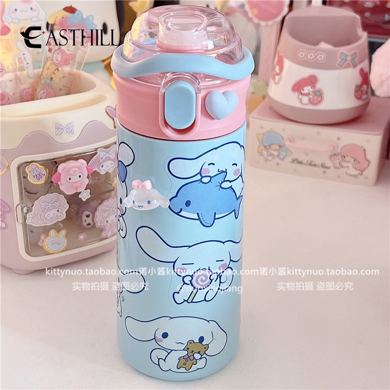 SANRIO Bình Đựng Nước Giữ Nhiệt Bằng Thép Không Gỉ Họa Tiết Cinnamoroll Cinnamoroll Mymelody 550ml Nhỏ Gọn Cho Bé