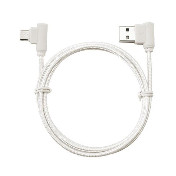 Nylon braided USB Cable Lightning/Micro USB 90 Degree Right Angle Male Data Sync and Fast Charging