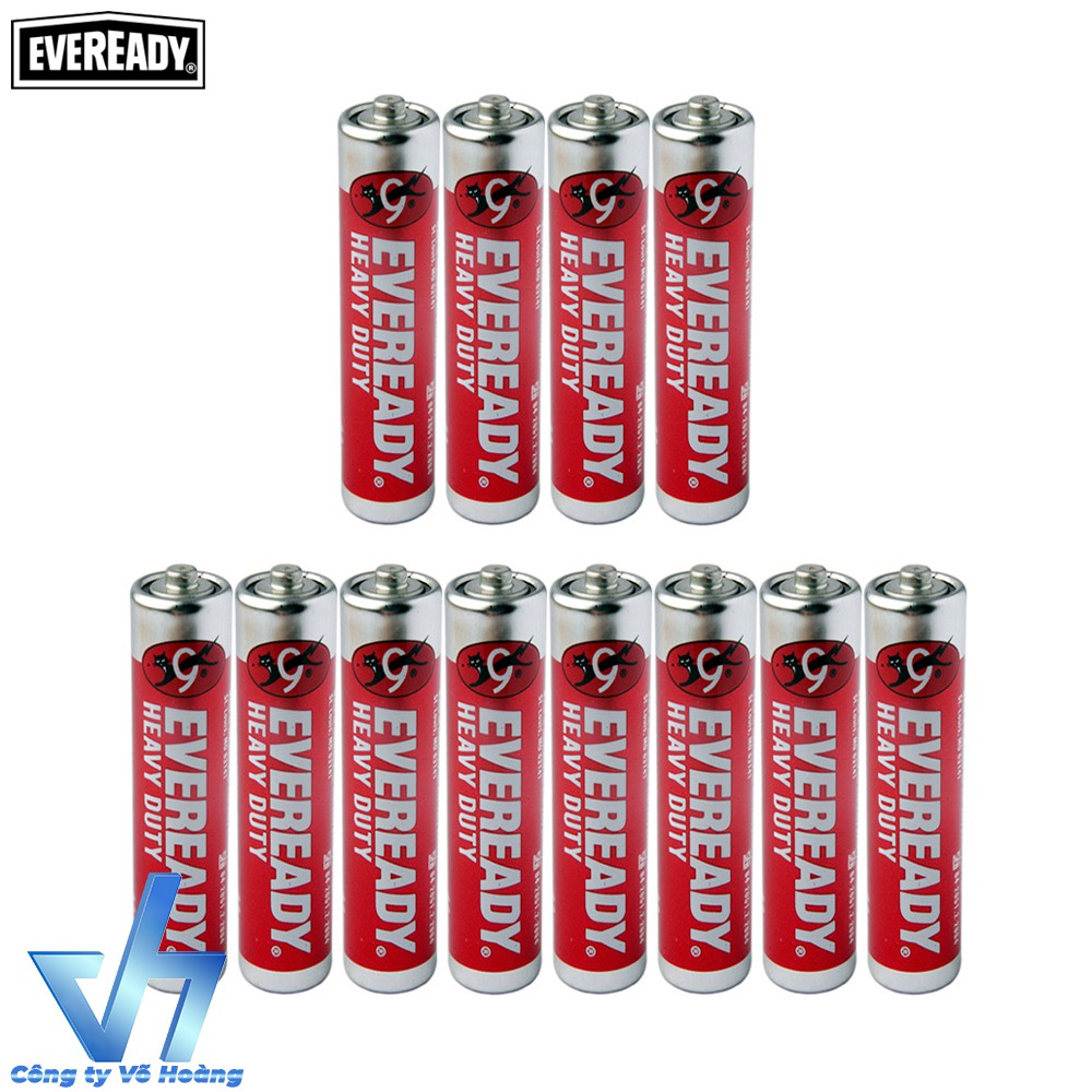 Bộ 12 pin AAA - pin đũa Eveready Heavy Duty (Đỏ)