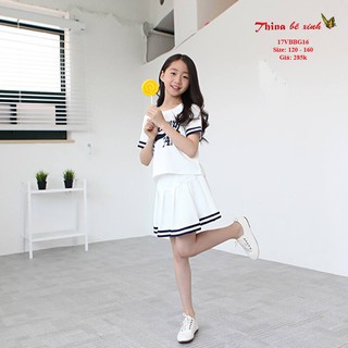 Váy bé gái thủy thủ,  size nhỡ cho bé từ 14-38kg, hàng cao cấp