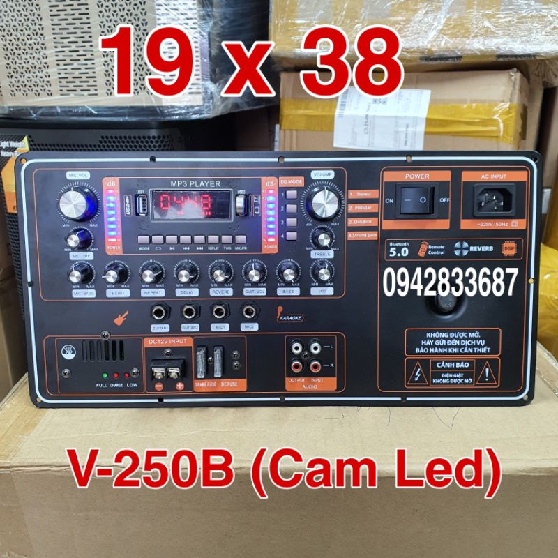 Mạch Loa Kéo 40 Đôi Reverb Led Nháy Nhạc Nguồn Xuyến 19x38