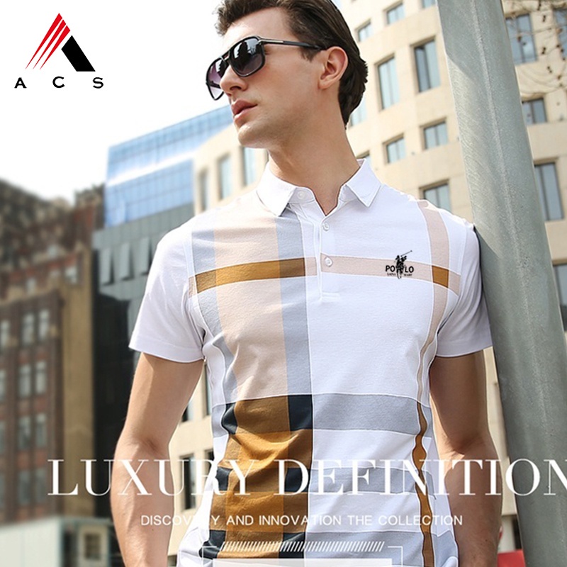 Thời trang MỚI Áo sơ mi Polo Nam Áo thun cổ ve bằng bông Trang trọng Văn phòng Công sở Thông thường Áo thun tay ngắn