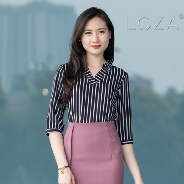 Sơ mi voan sọc