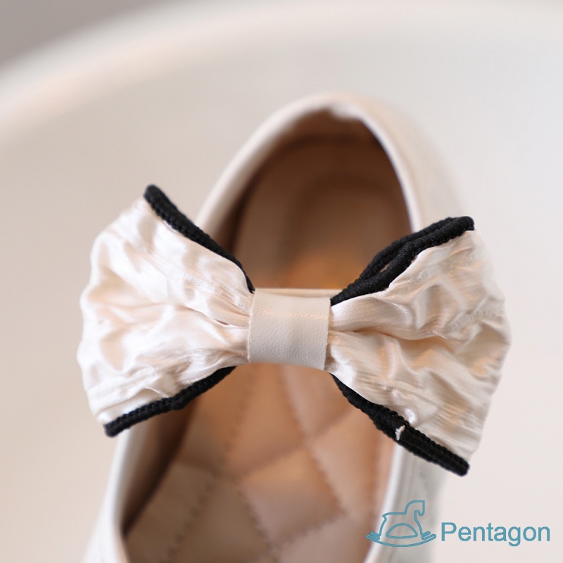 Xăng đan Quai Dán Đế Mềm Đính Nơ Phong Cách Hàn Quốc Cho Bé Gái