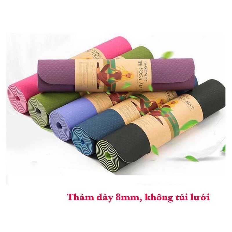 THẢM TẬP YOGA TPE CAO CẤP 2 LỚP 6MM và 8MM