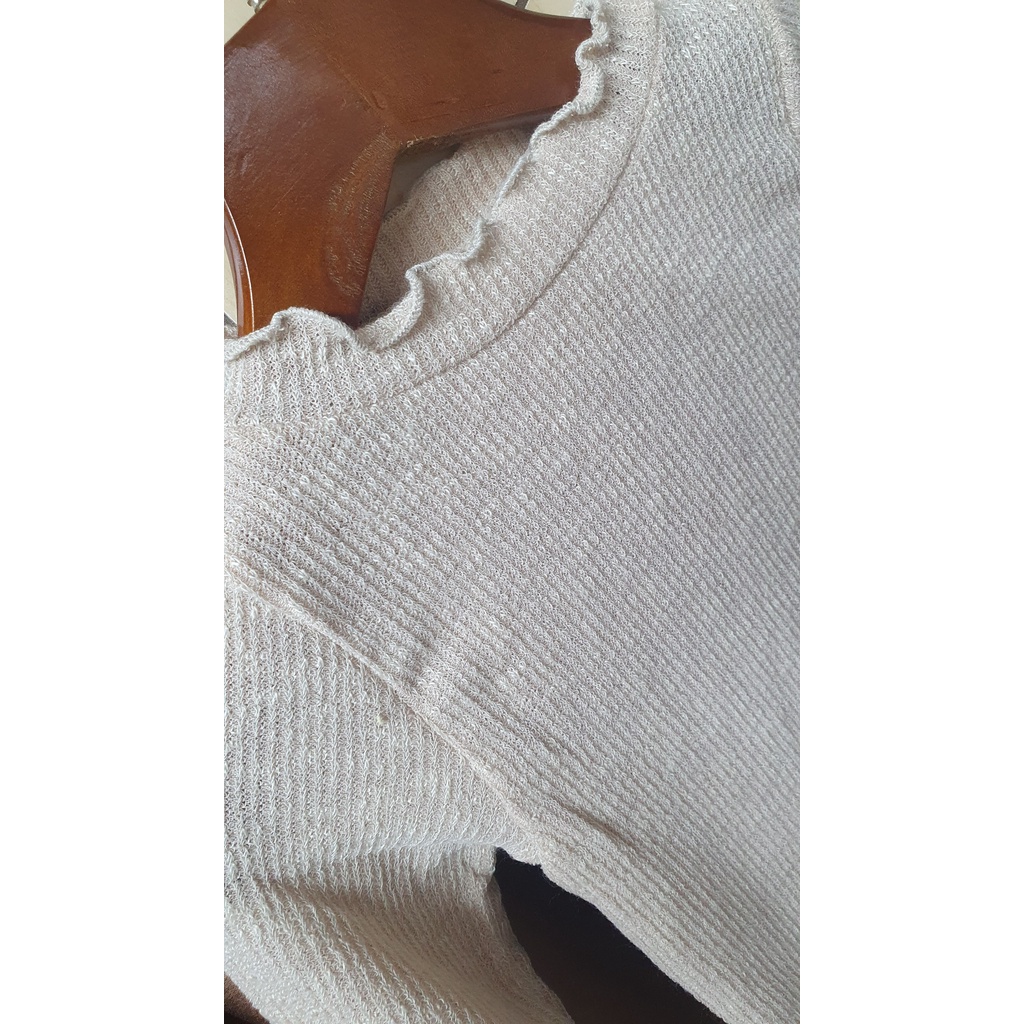 Áo len cho bé mỏng cổ bèo made in Korea vintage Hàn Quốc cho bé gái 10-20kg thời trang trẻ em BABYKOREA