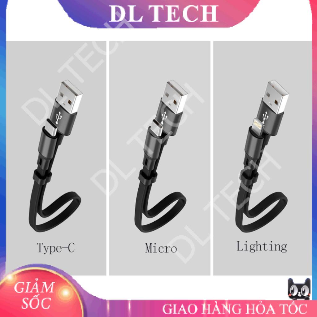 Cáp sạc iPhone Lightning – Type C – Micro USB loại ngắn 25 cm mẫu 1 DL TECH