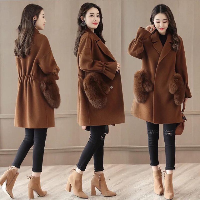 Áo dạ túi lông cao cấp