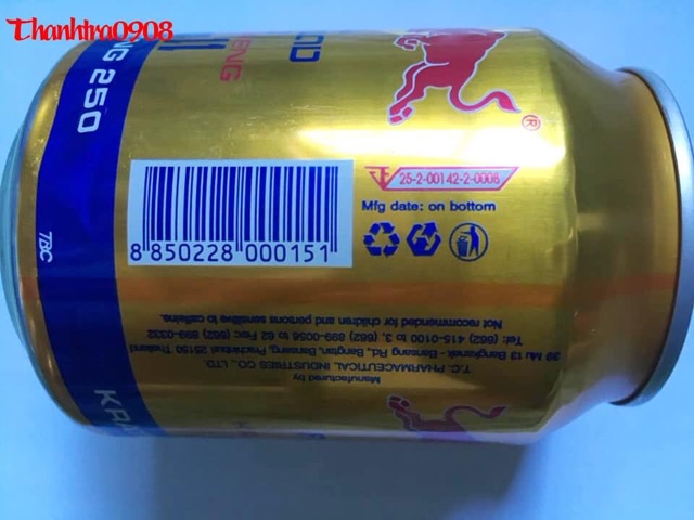 Nước tăng lực RedBull Thái Lan,250ml