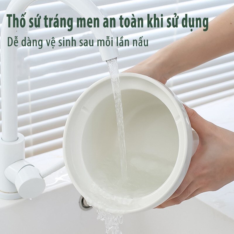 Nồi nấu cháo chậm, nồi chưng hầm Changhong đa năng dung tích 1l kèm xửng hấp tiện dụng vt186